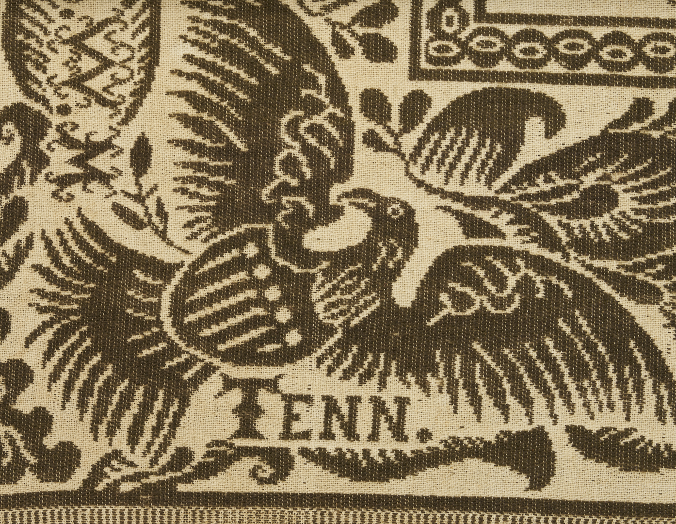 Lot 239: Maryville, TN Woolen Mills Green & White Coverlet