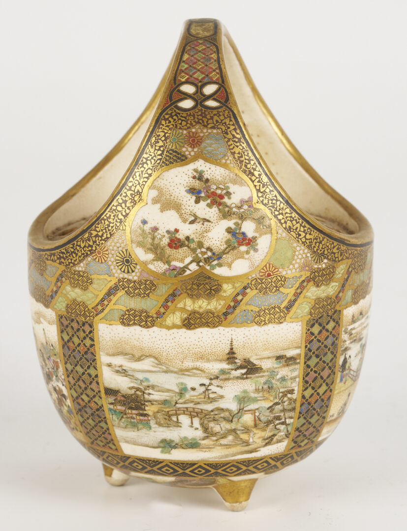 Lot 23: Satsuma Porcelain Cricket Cage