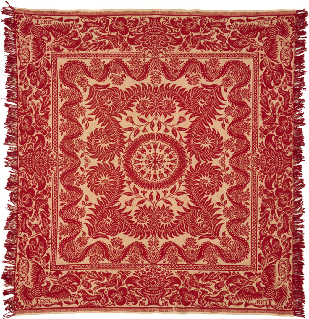 Lot 240: Maryville, TN Woolen Mills Red & White Coverlet