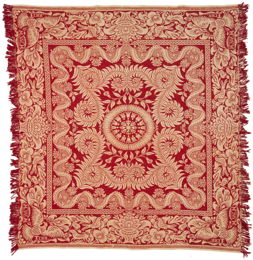 Lot 240: Maryville, TN Woolen Mills Red & White Coverlet