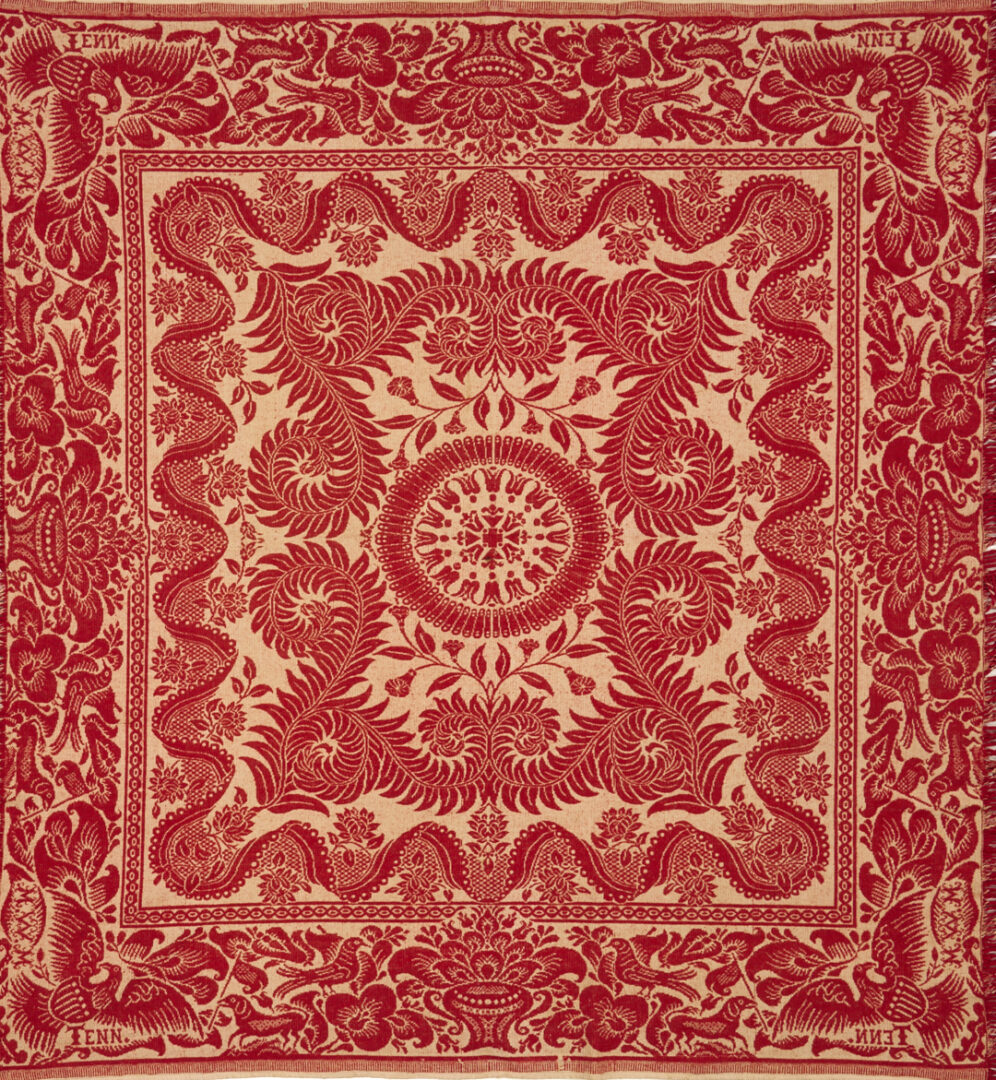 Lot 240: Maryville, TN Woolen Mills Red & White Coverlet