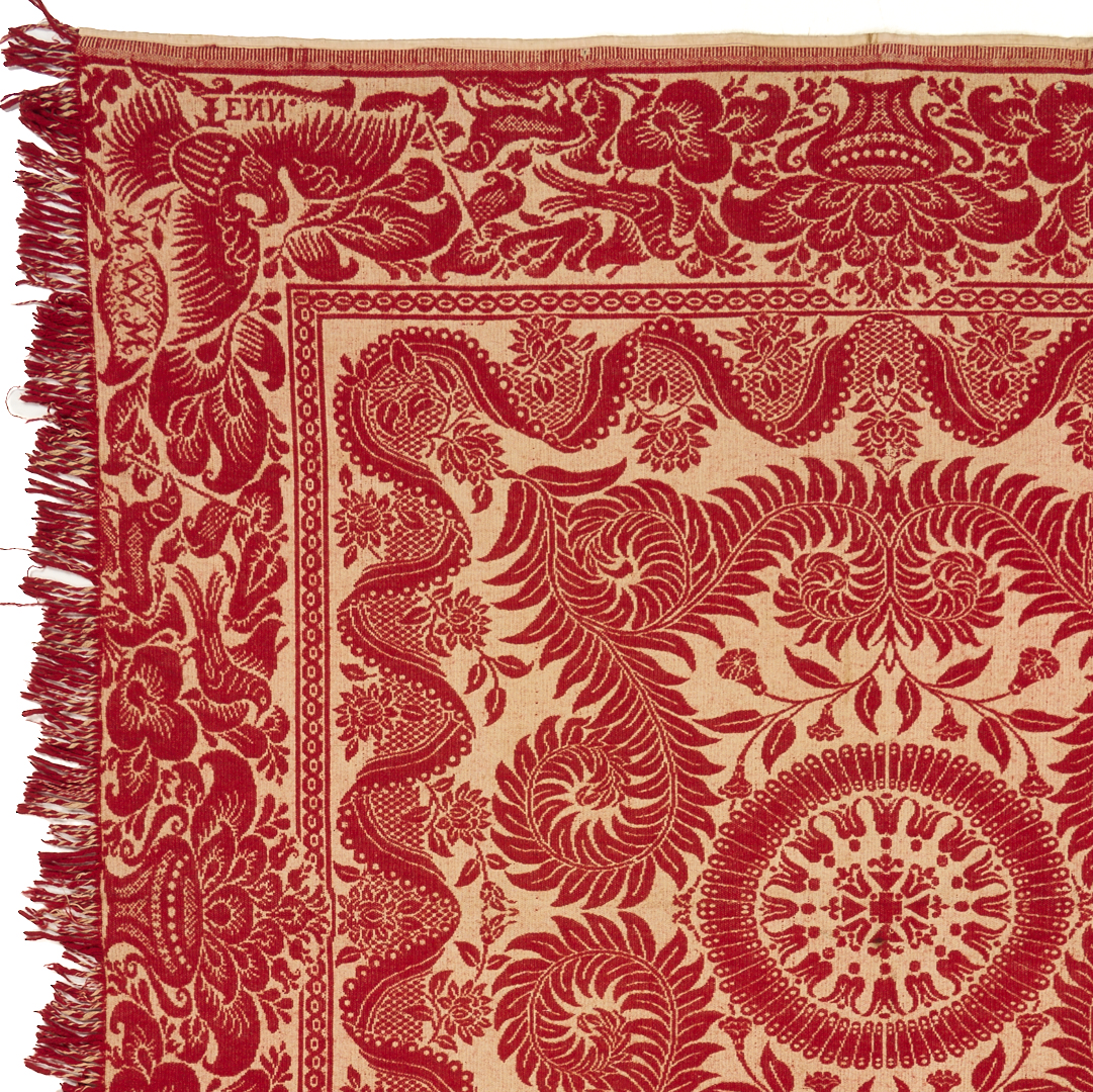 Lot 240: Maryville, TN Woolen Mills Red & White Coverlet