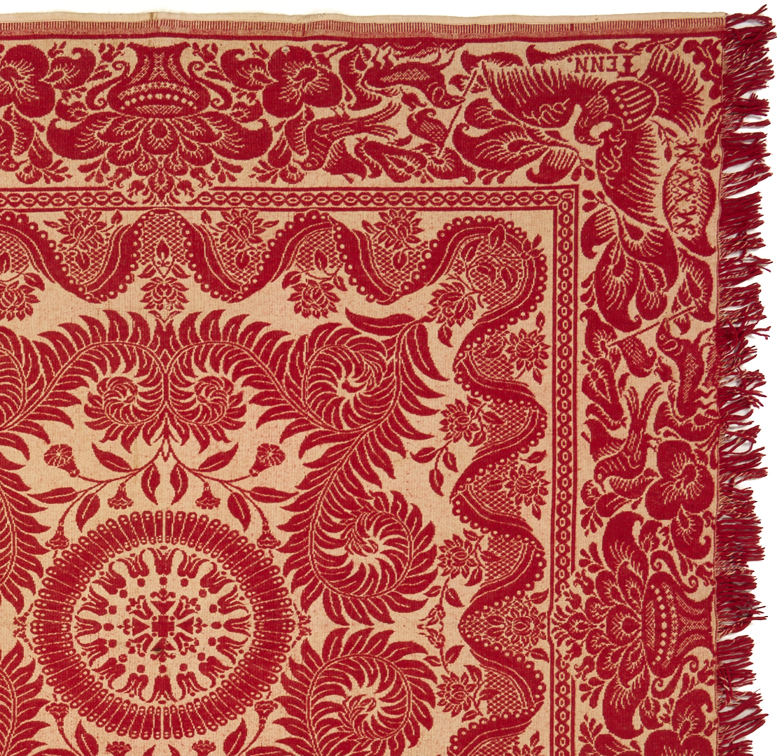 Lot 240: Maryville, TN Woolen Mills Red & White Coverlet