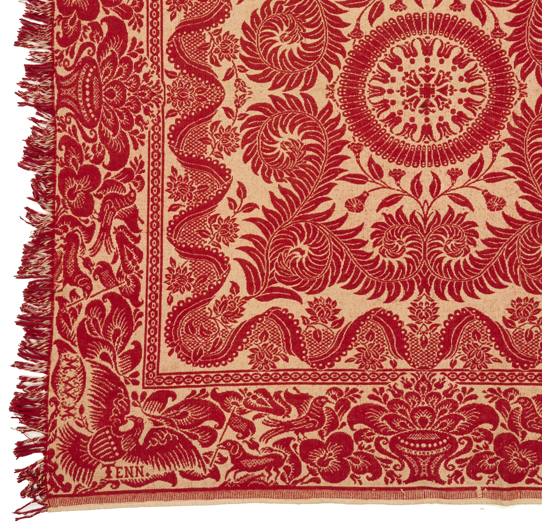 Lot 240: Maryville, TN Woolen Mills Red & White Coverlet