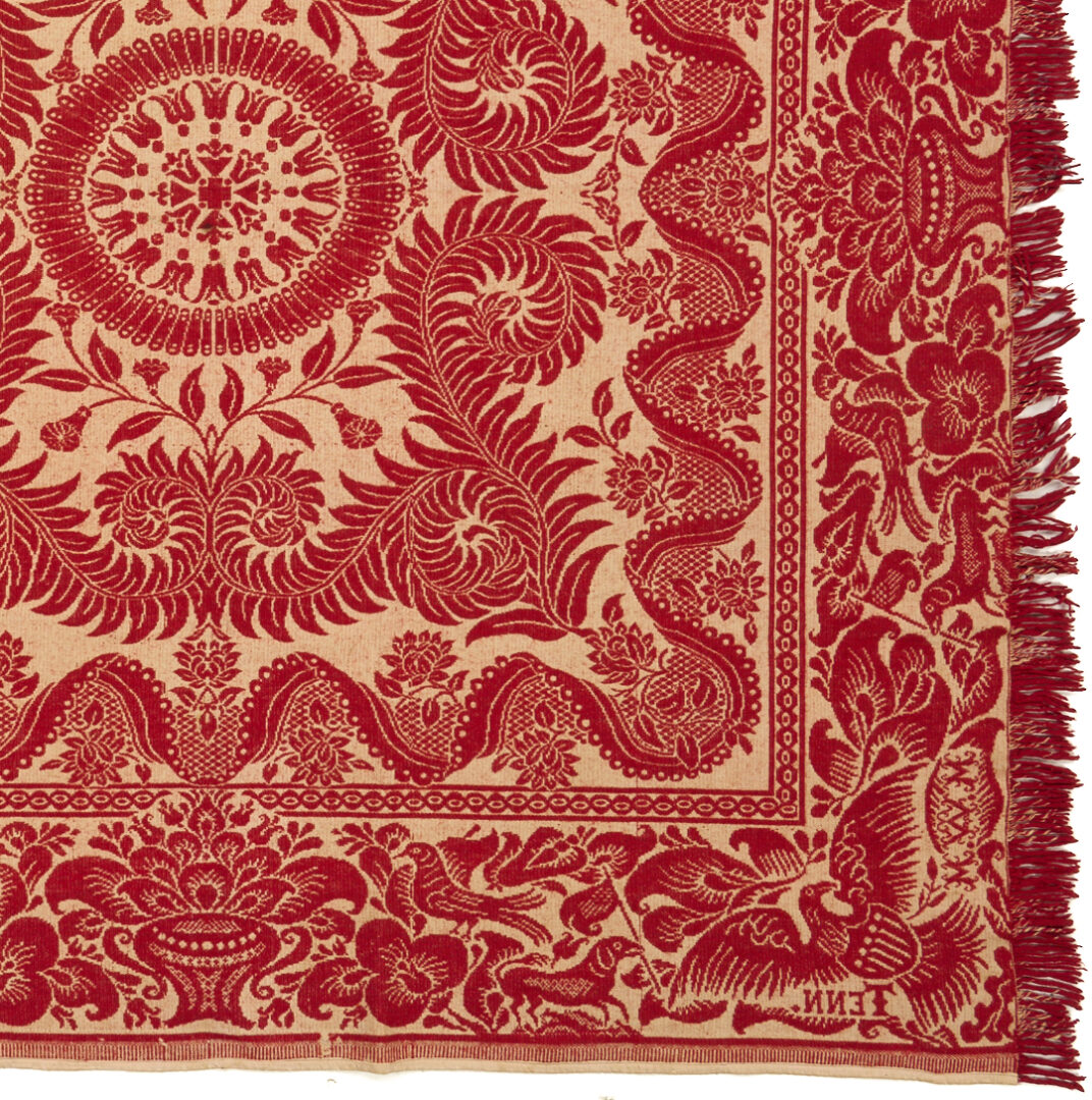 Lot 240: Maryville, TN Woolen Mills Red & White Coverlet