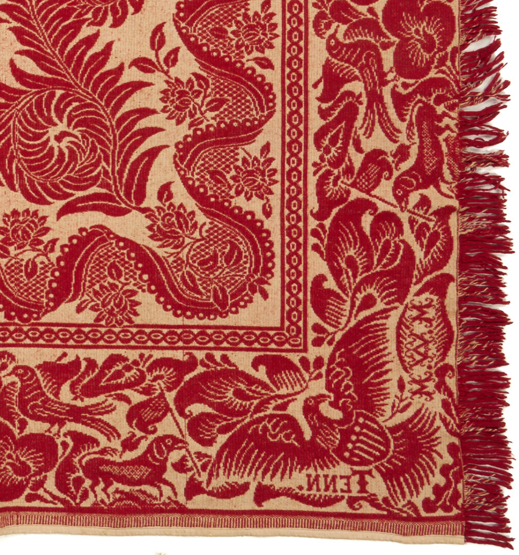 Lot 240: Maryville, TN Woolen Mills Red & White Coverlet