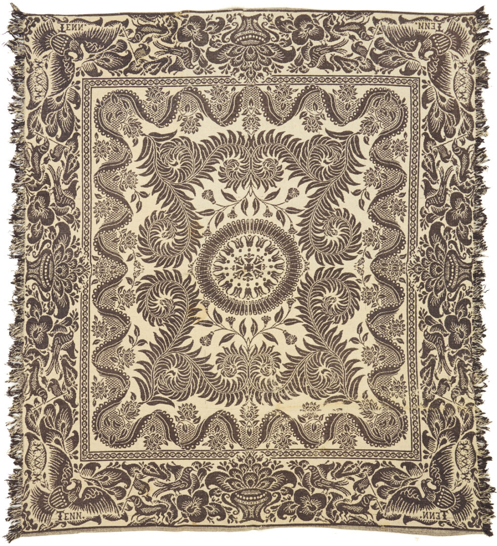 Lot 241: Maryville, TN Woolen Mills Blue & White Coverlet