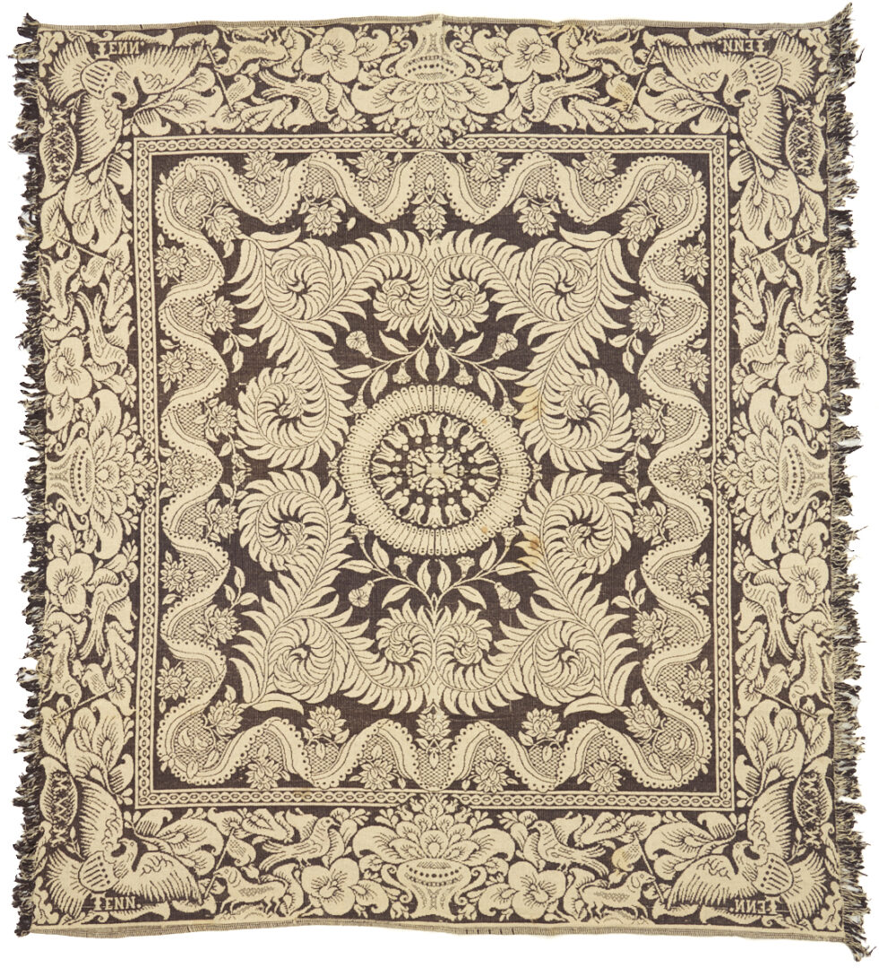 Lot 241: Maryville, TN Woolen Mills Blue & White Coverlet