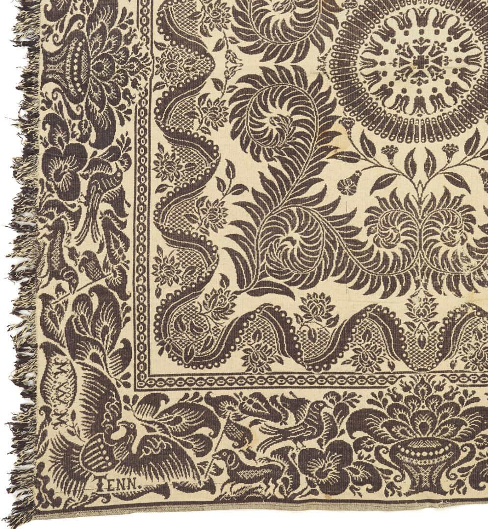 Lot 241: Maryville, TN Woolen Mills Blue & White Coverlet