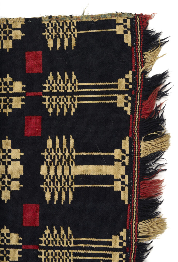 Lot 242: 2 Southern Red, White & Blue Wool Coverlets