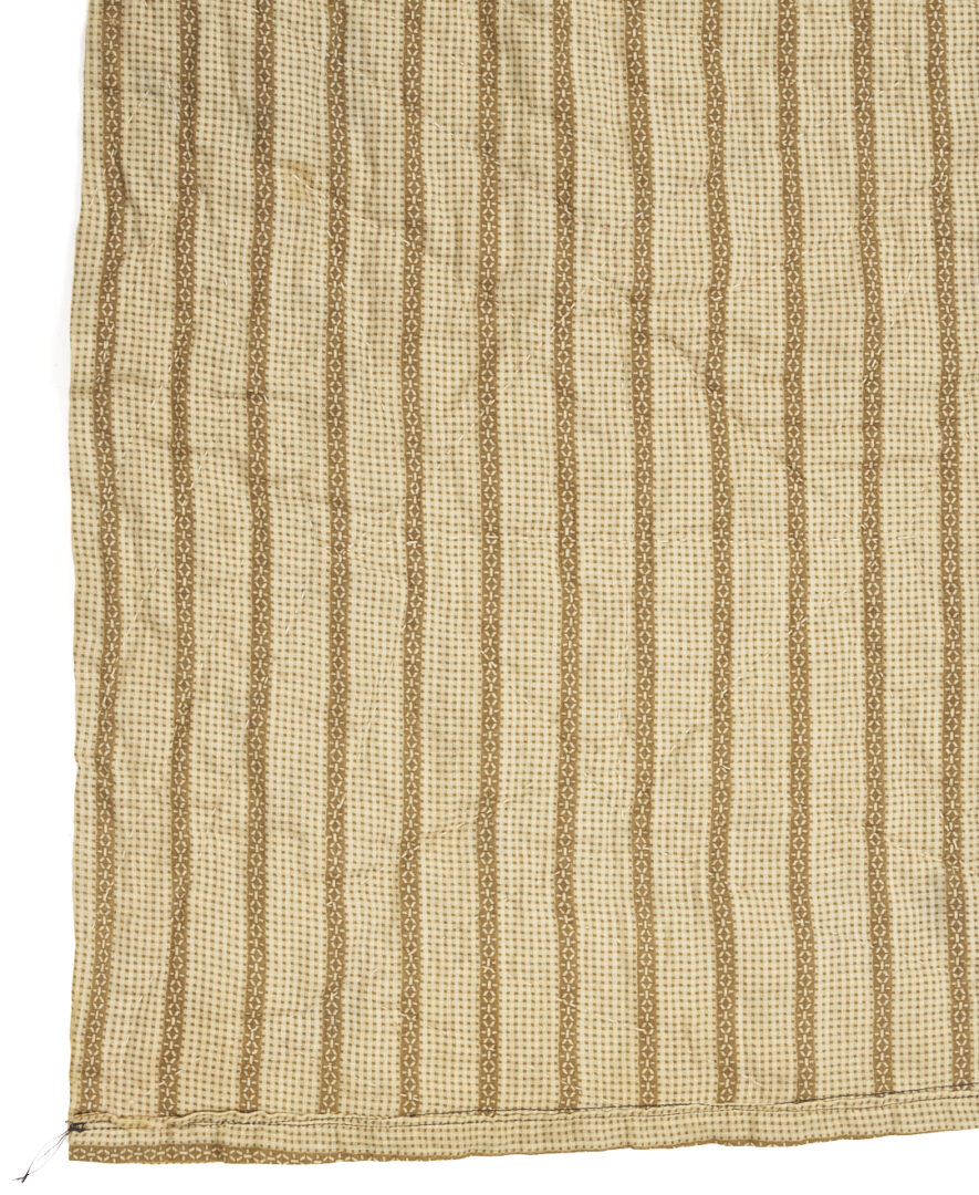Lot 244: 19th C. Southern Pine Burr Pattern Quilt w/ Provenance