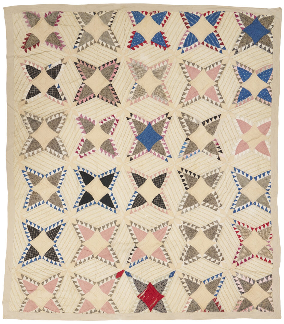 Lot 245: 2 Southern Quilts: Pine Burr & Crazy-Style Utility