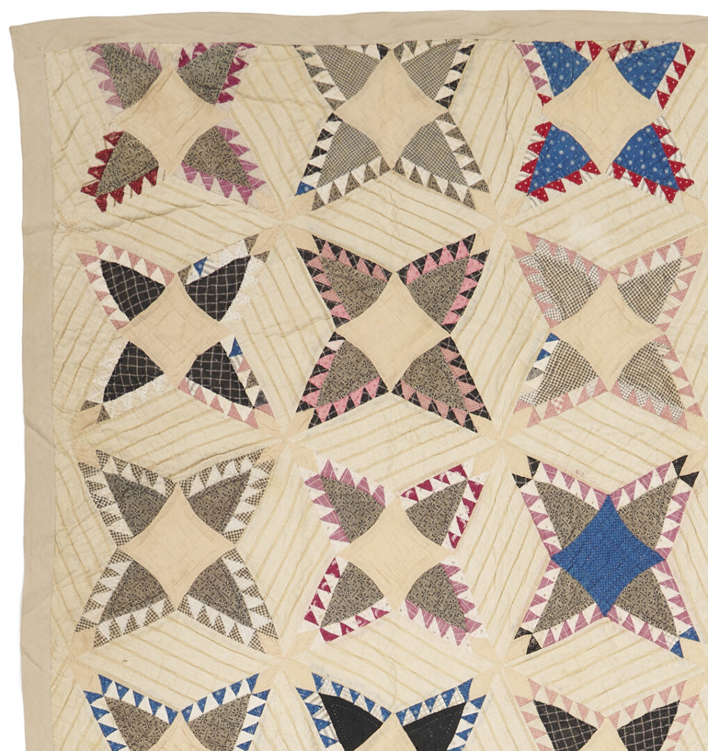 Lot 245: 2 Southern Quilts: Pine Burr & Crazy-Style Utility