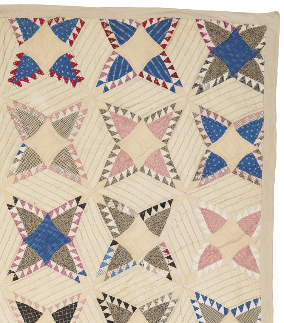 Lot 245: 2 Southern Quilts: Pine Burr & Crazy-Style Utility
