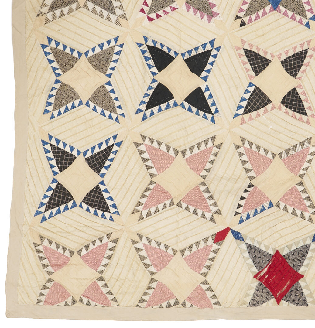 Lot 245: 2 Southern Quilts: Pine Burr & Crazy-Style Utility