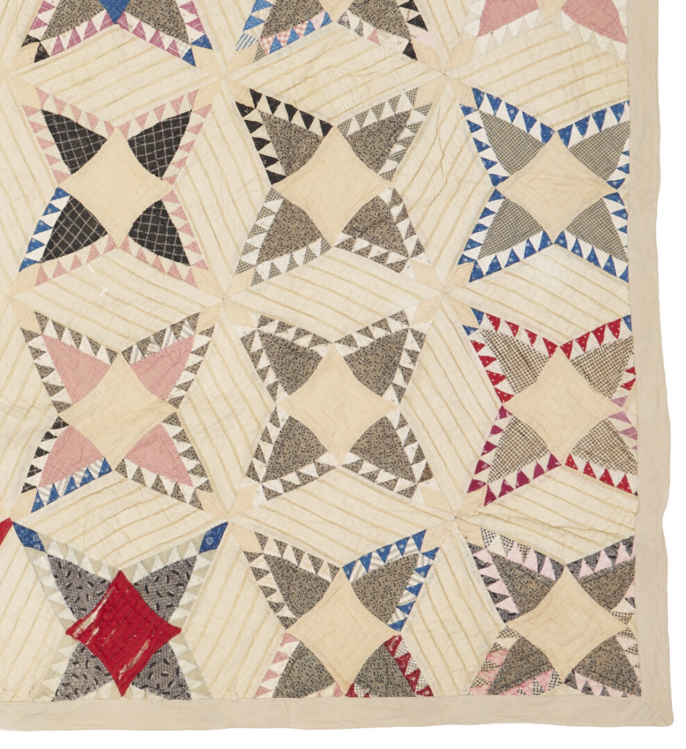 Lot 245: 2 Southern Quilts: Pine Burr & Crazy-Style Utility