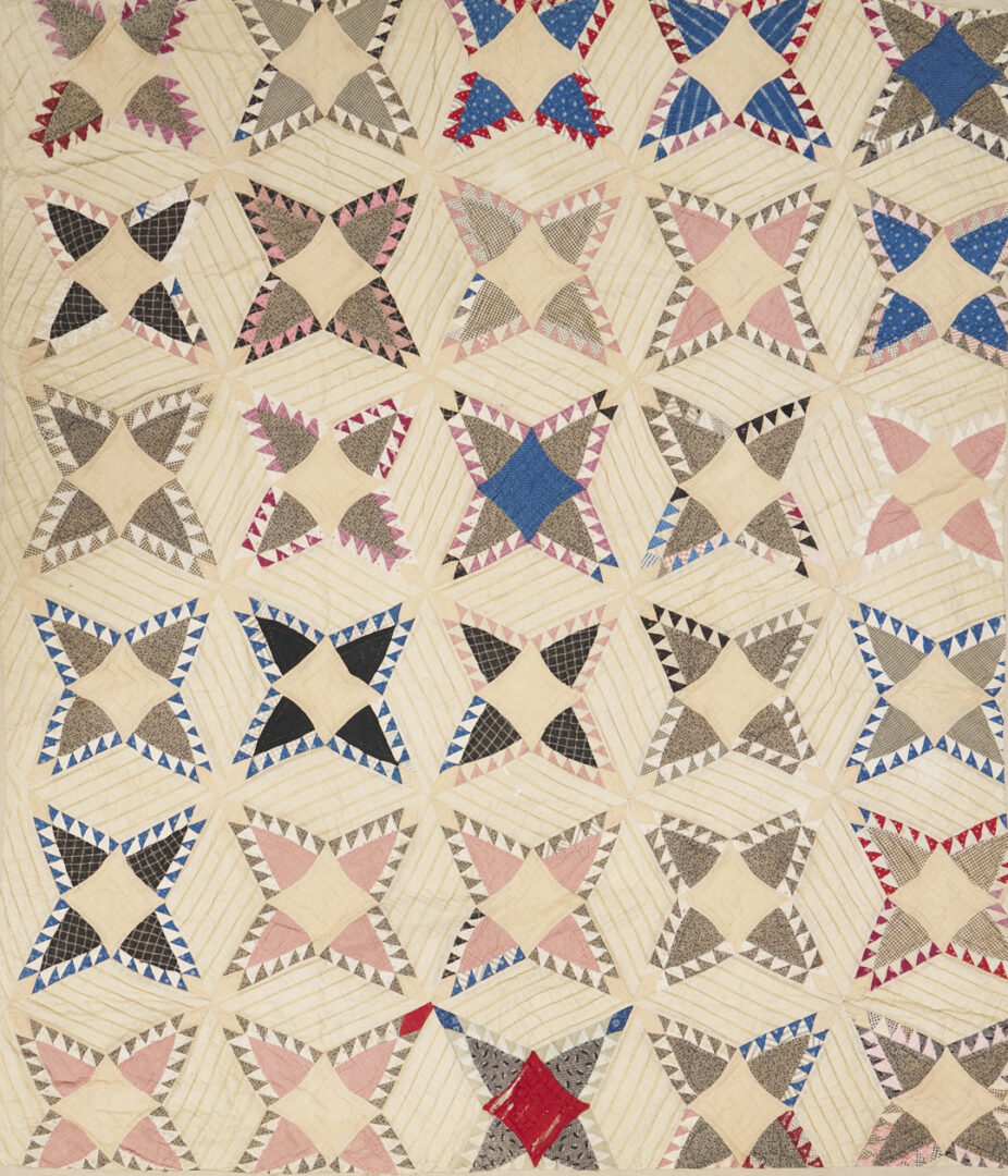 Lot 245: 2 Southern Quilts: Pine Burr & Crazy-Style Utility
