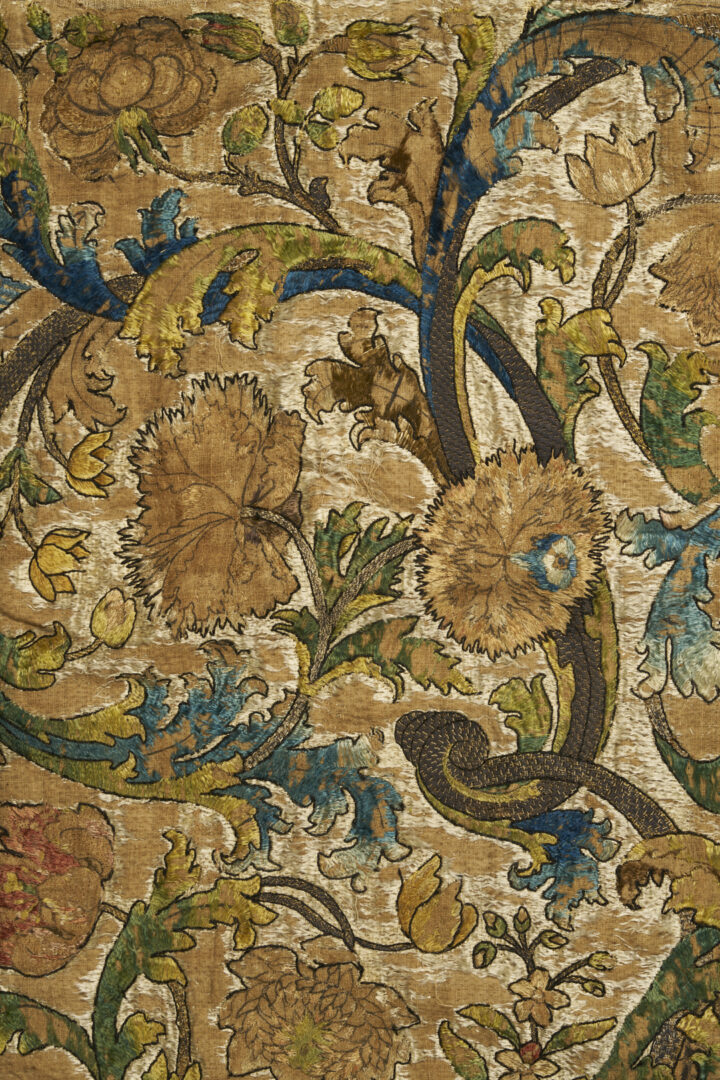 Lot 249: 18th c. Continental Heraldic Tapestry Bedspread