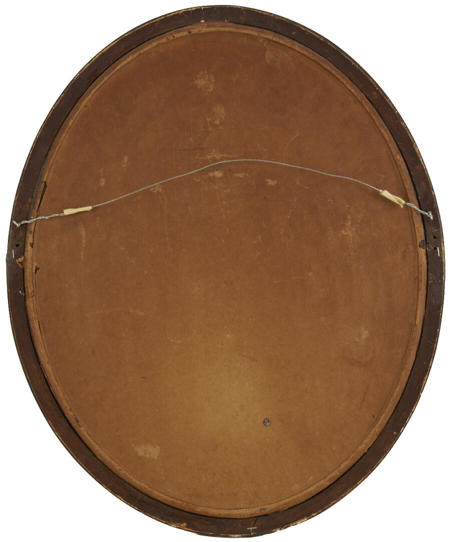 Lot 252: 2 French Oval Silk Embroidered & Painted Pictures