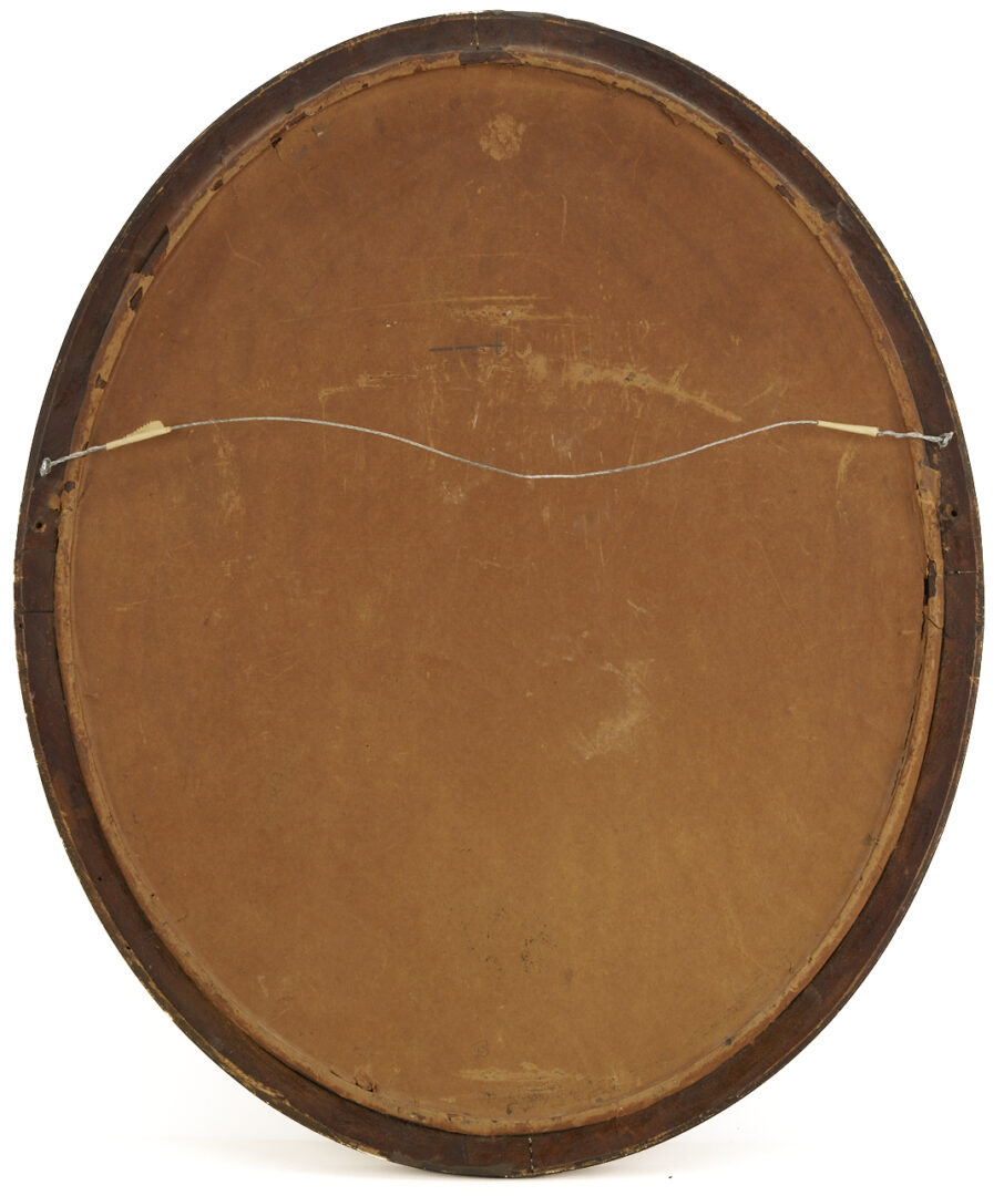 Lot 252: 2 French Oval Silk Embroidered & Painted Pictures