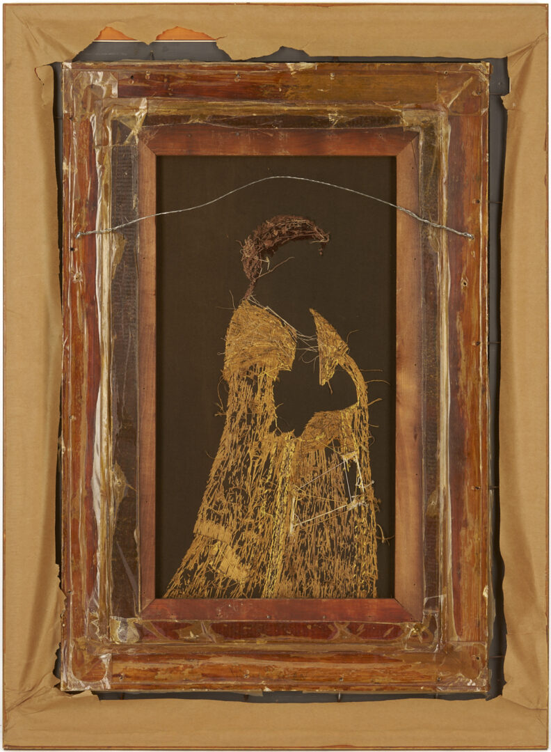 Lot 253: Art Nouveau Silk Embroidered Print, Lalla Rookh