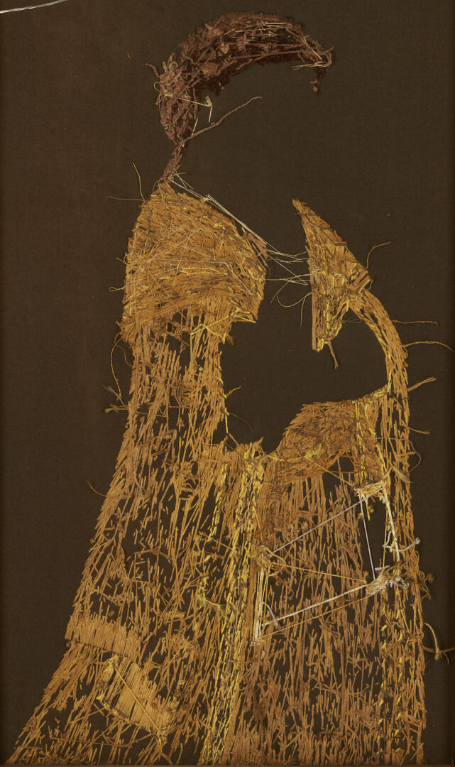 Lot 253: Art Nouveau Silk Embroidered Print, Lalla Rookh