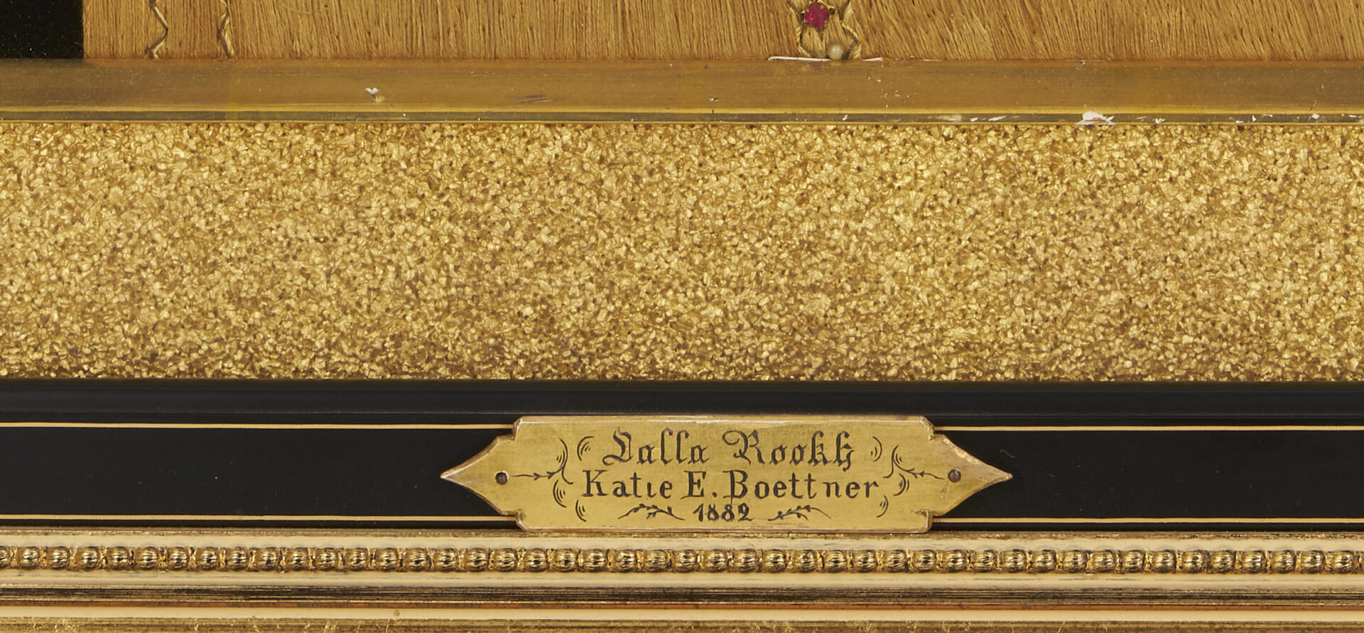 Lot 253: Art Nouveau Silk Embroidered Print, Lalla Rookh