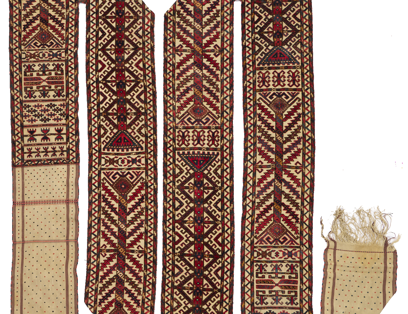 Lot 255: Full Yomud Tent Band & Yomud Tent Band Fragment