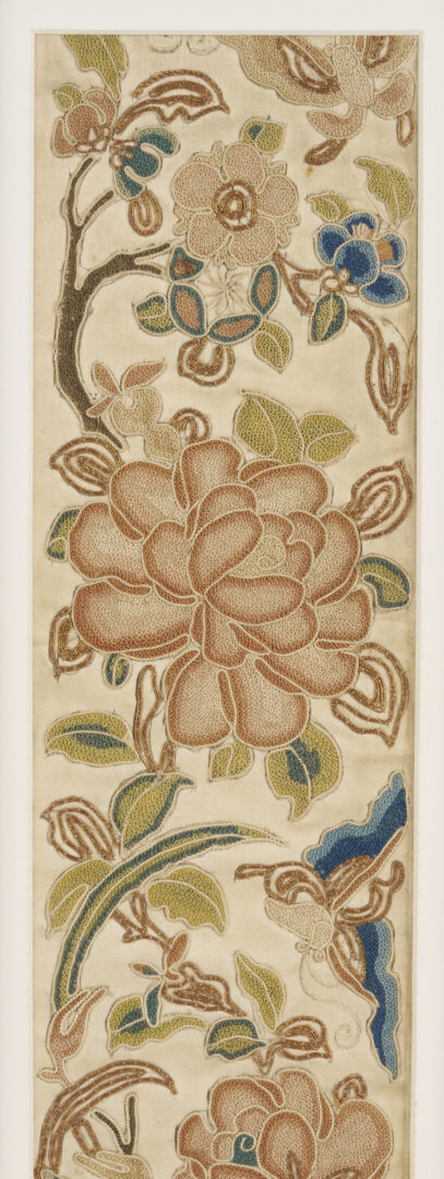 Lot 25: 3 Chinese Forbidden Stitch Silk Embroideries, Framed