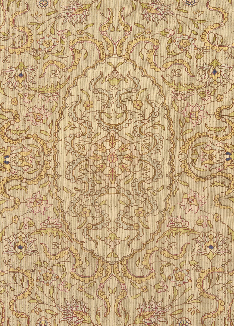 Lot 260: Antique Turkish Silk on Silk Hereke Rug