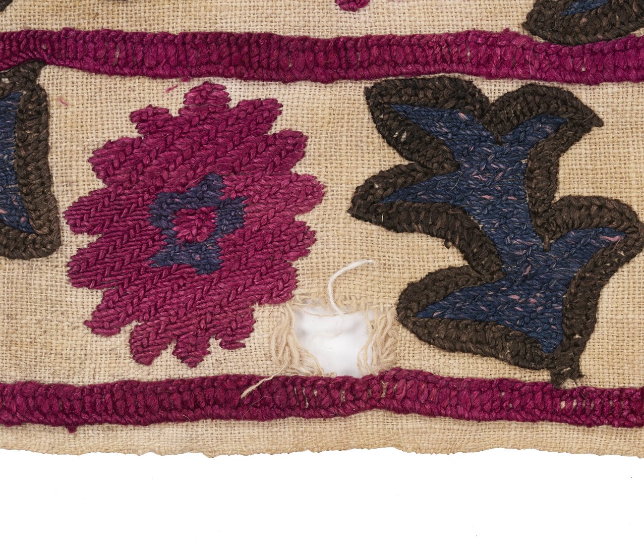 Lot 261: Uzbek Suzani Embroidered Textile, 7 ft x 10 ft