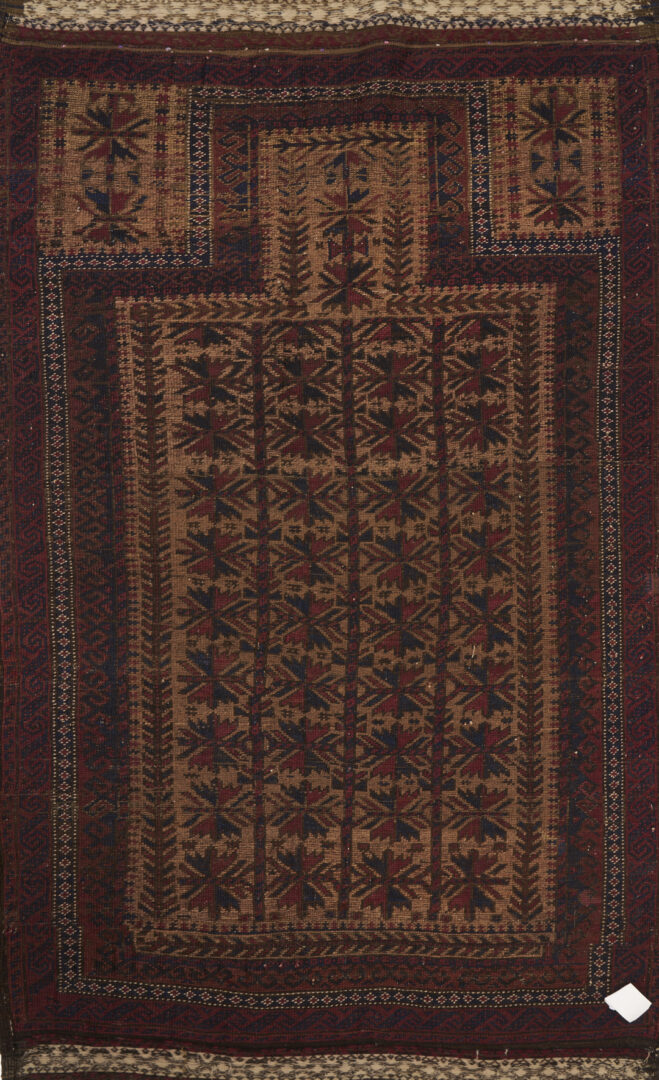 Lot 263: Tekke Turkman Floor Rug & Baluch Prayer Rug