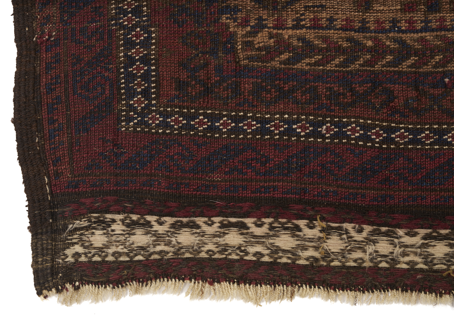Lot 263: Tekke Turkman Floor Rug & Baluch Prayer Rug