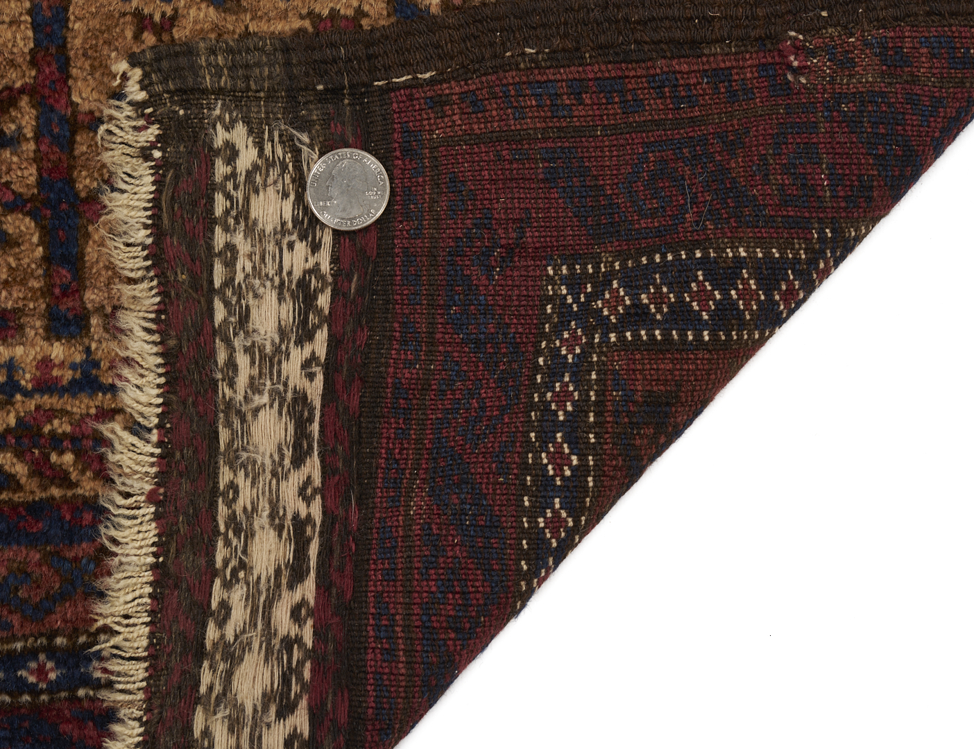 Lot 263: Tekke Turkman Floor Rug & Baluch Prayer Rug