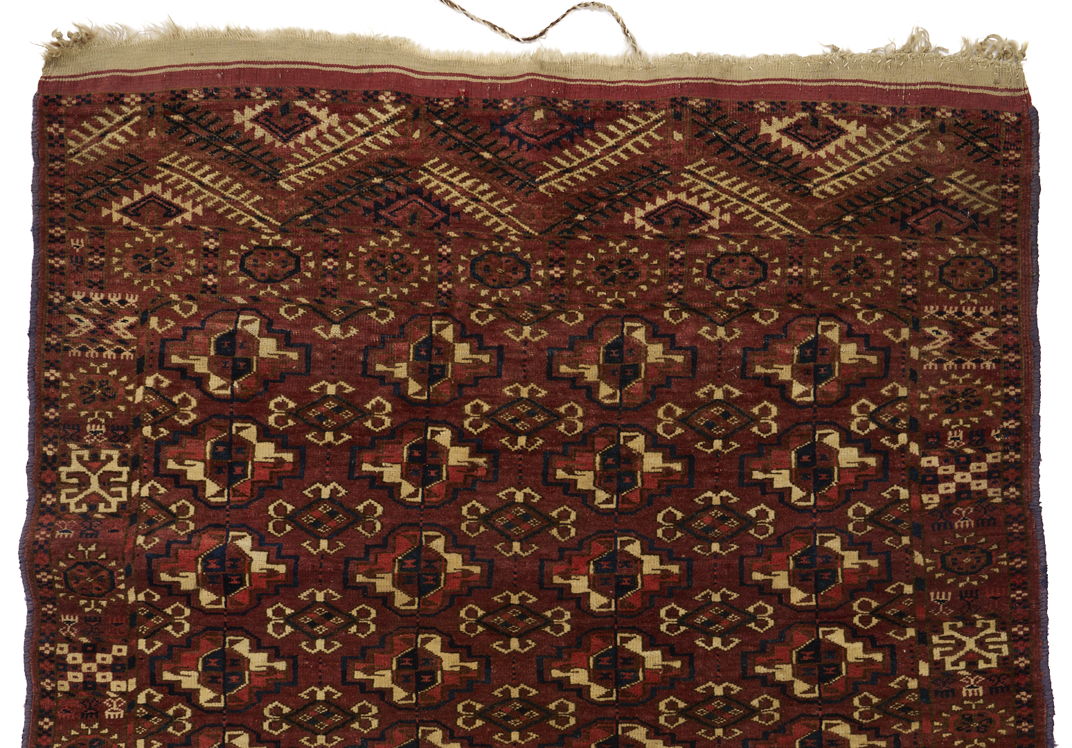Lot 263: Tekke Turkman Floor Rug & Baluch Prayer Rug