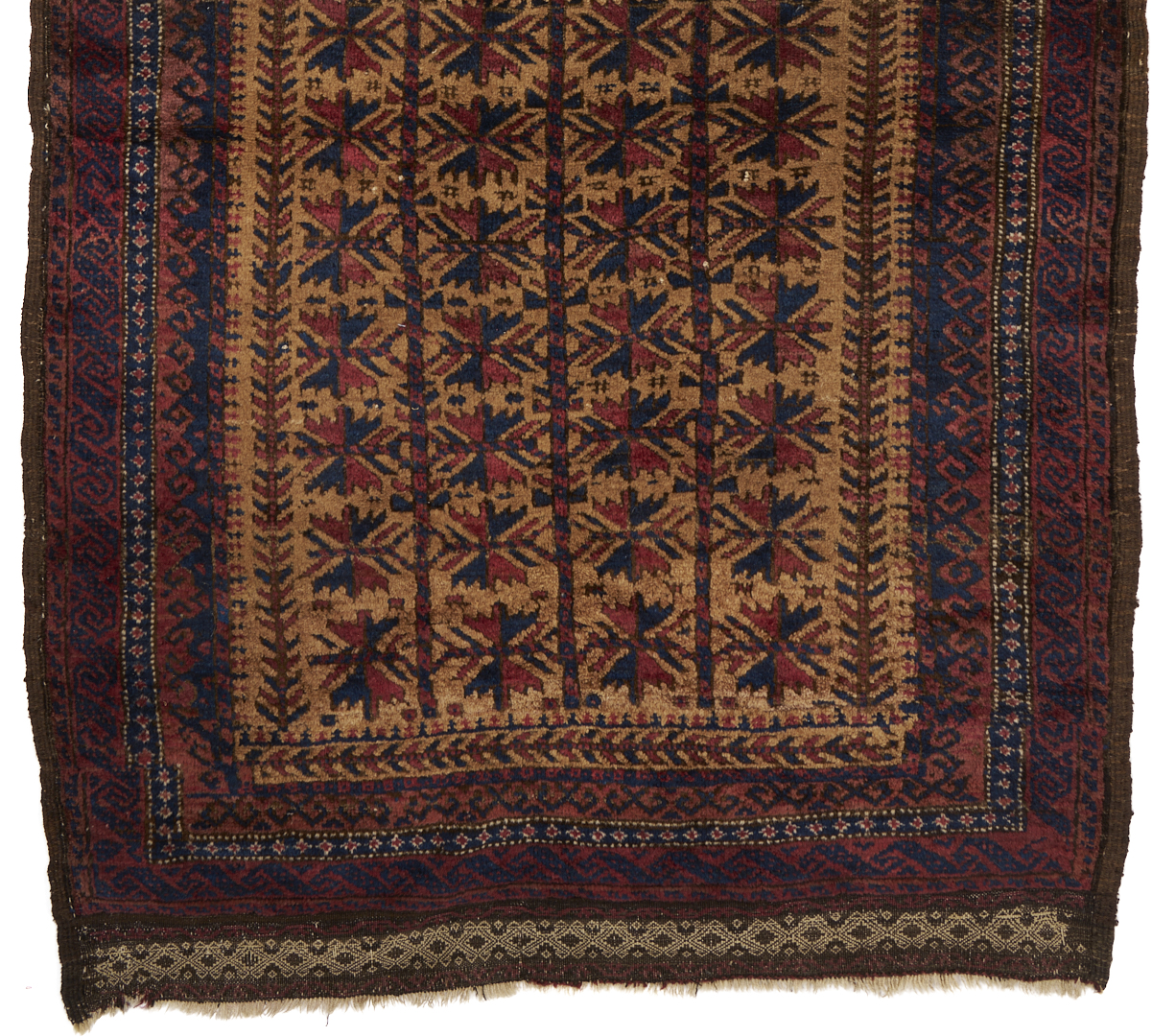 Lot 263: Tekke Turkman Floor Rug & Baluch Prayer Rug