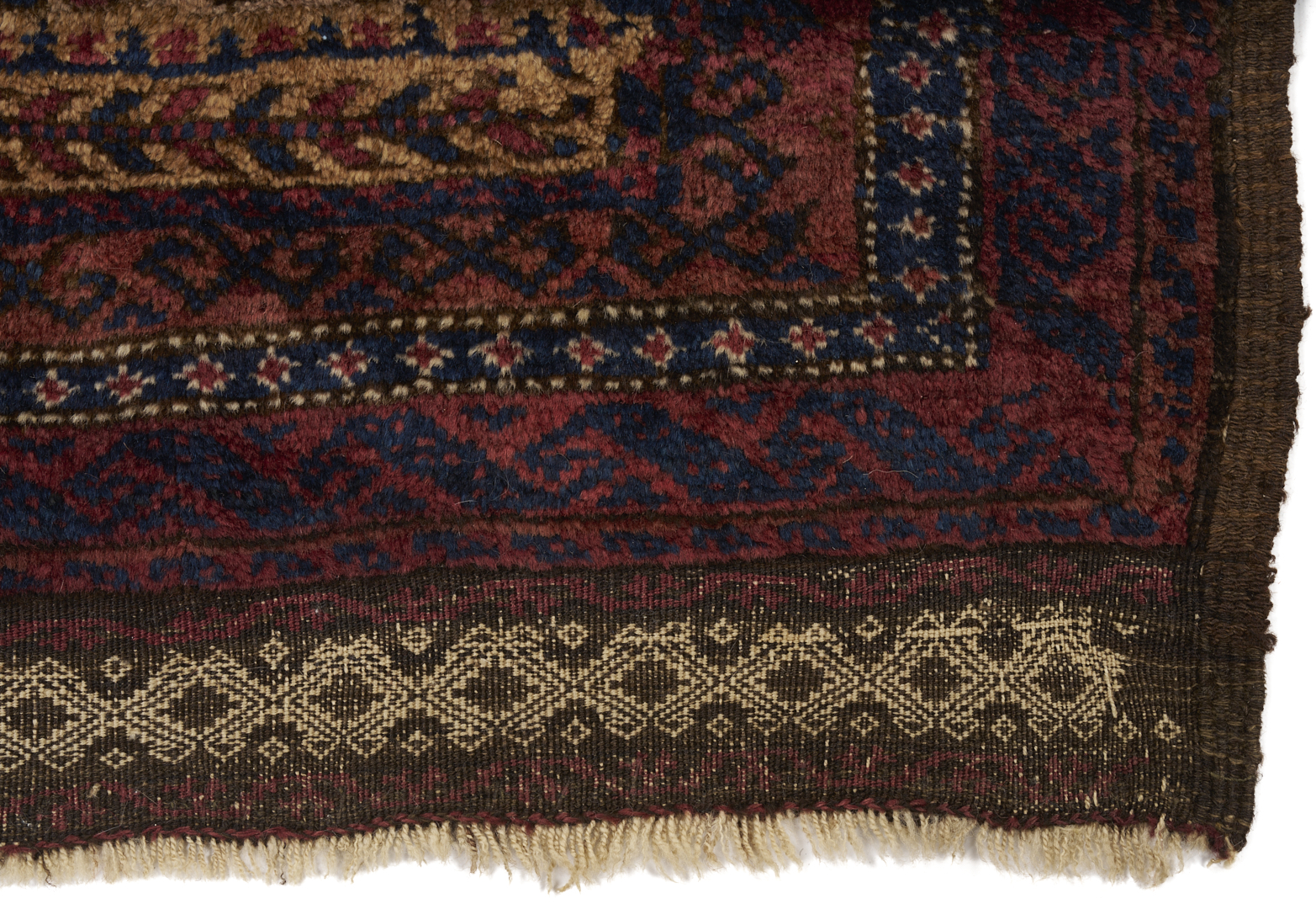 Lot 263: Tekke Turkman Floor Rug & Baluch Prayer Rug