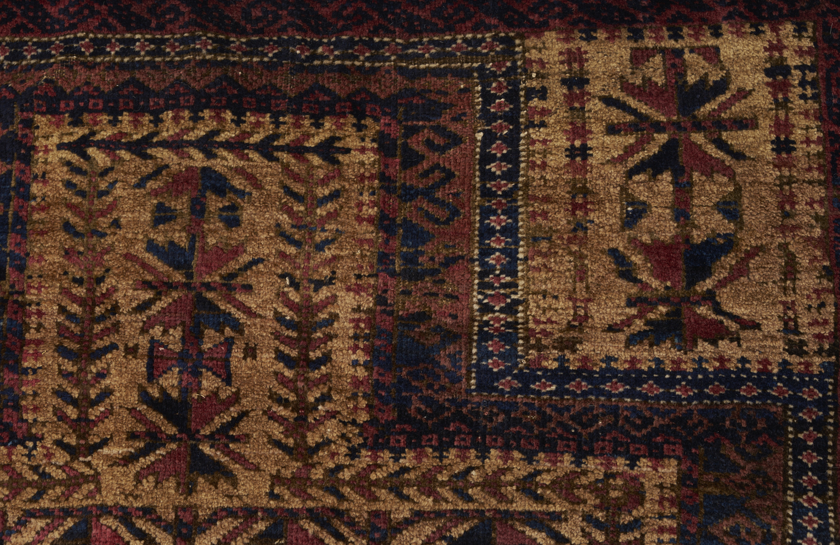 Lot 263: Tekke Turkman Floor Rug & Baluch Prayer Rug