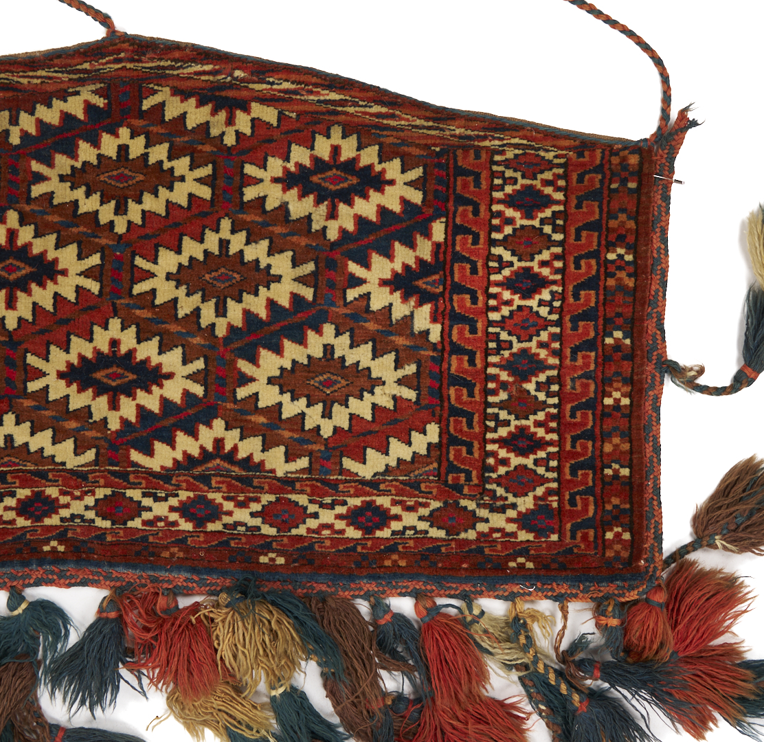 Lot 264: 3 Antique Turkman Yomud Asmalyk Textiles