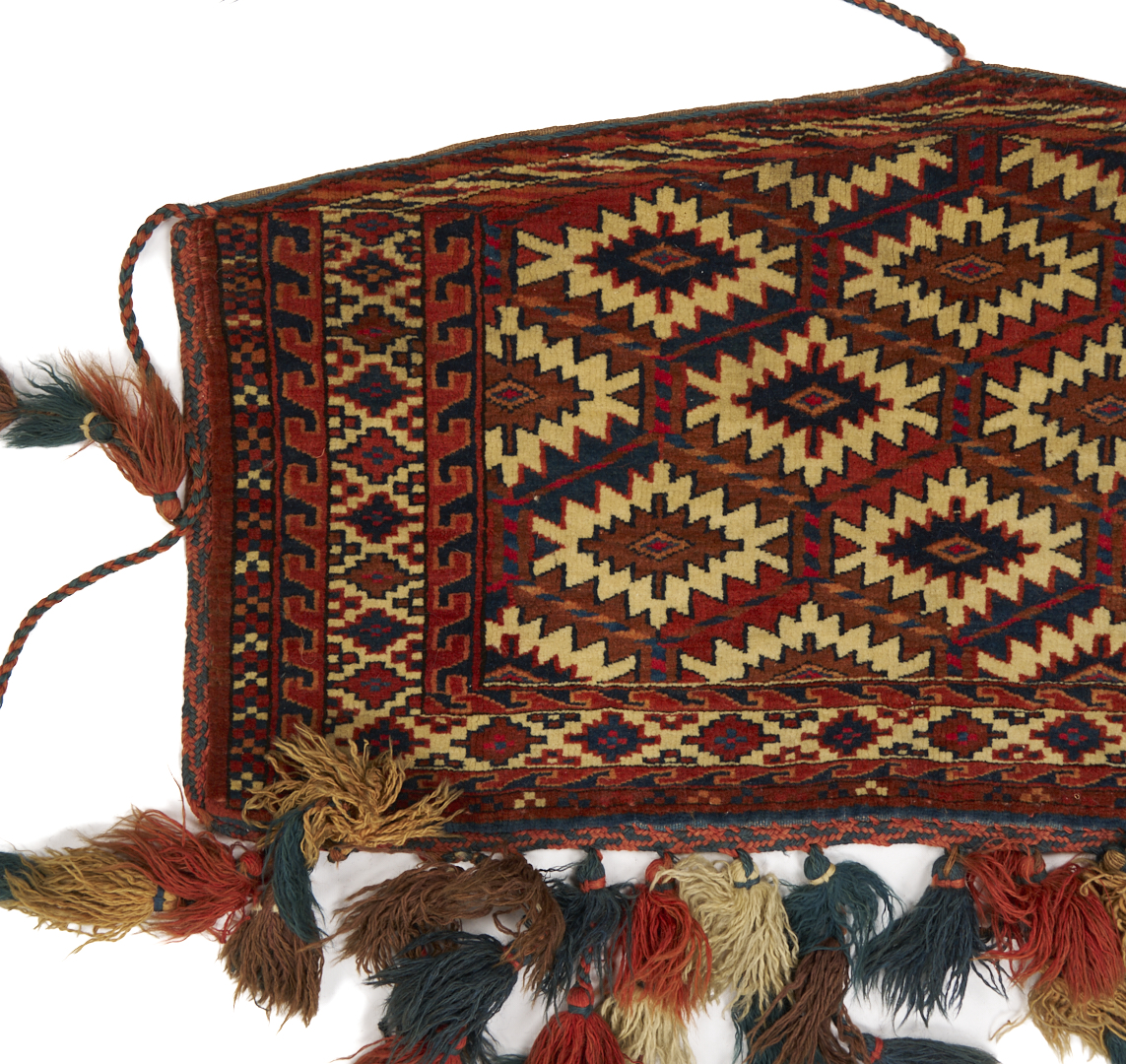 Lot 264: 3 Antique Turkman Yomud Asmalyk Textiles