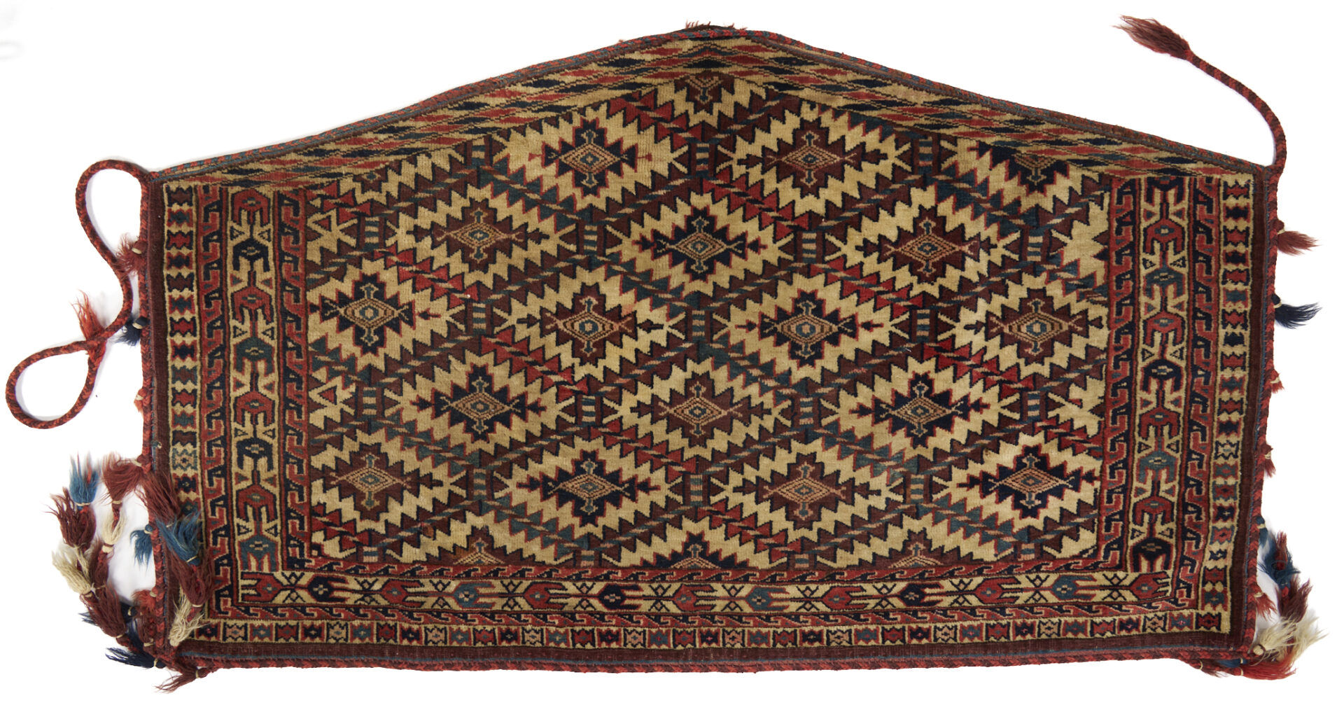 Lot 265: 3 Antique Turkman Yomud Asmalyk Textiles
