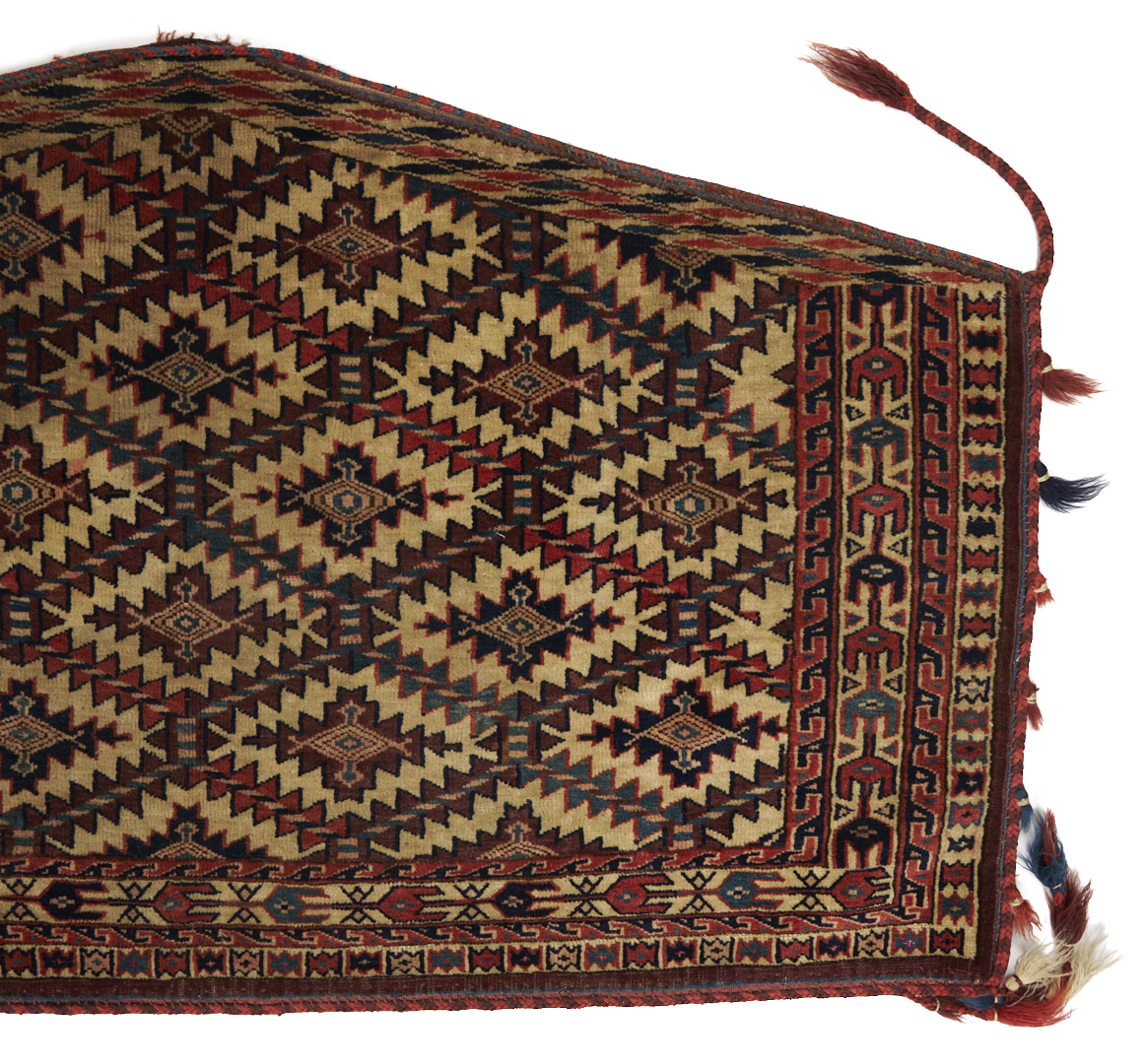 Lot 265: 3 Antique Turkman Yomud Asmalyk Textiles