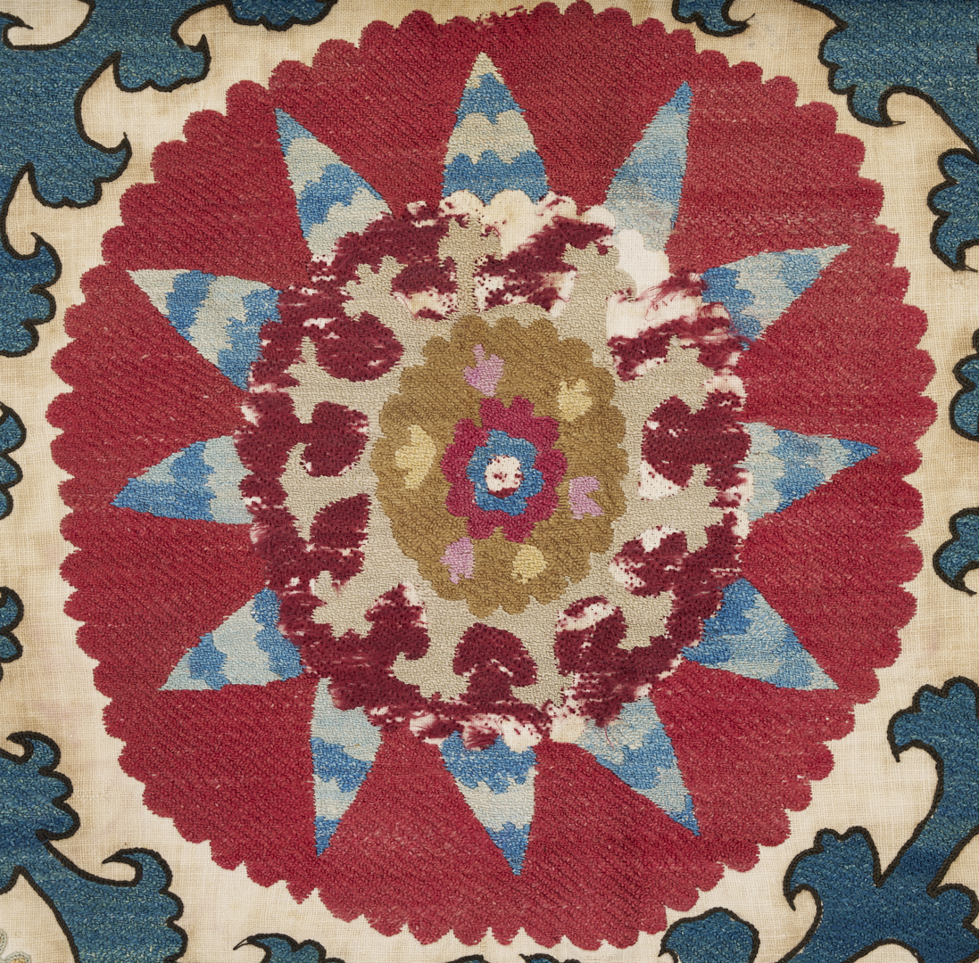 Lot 266: Uzbek Suzani Embroidered Textile, 8ft x 5ft