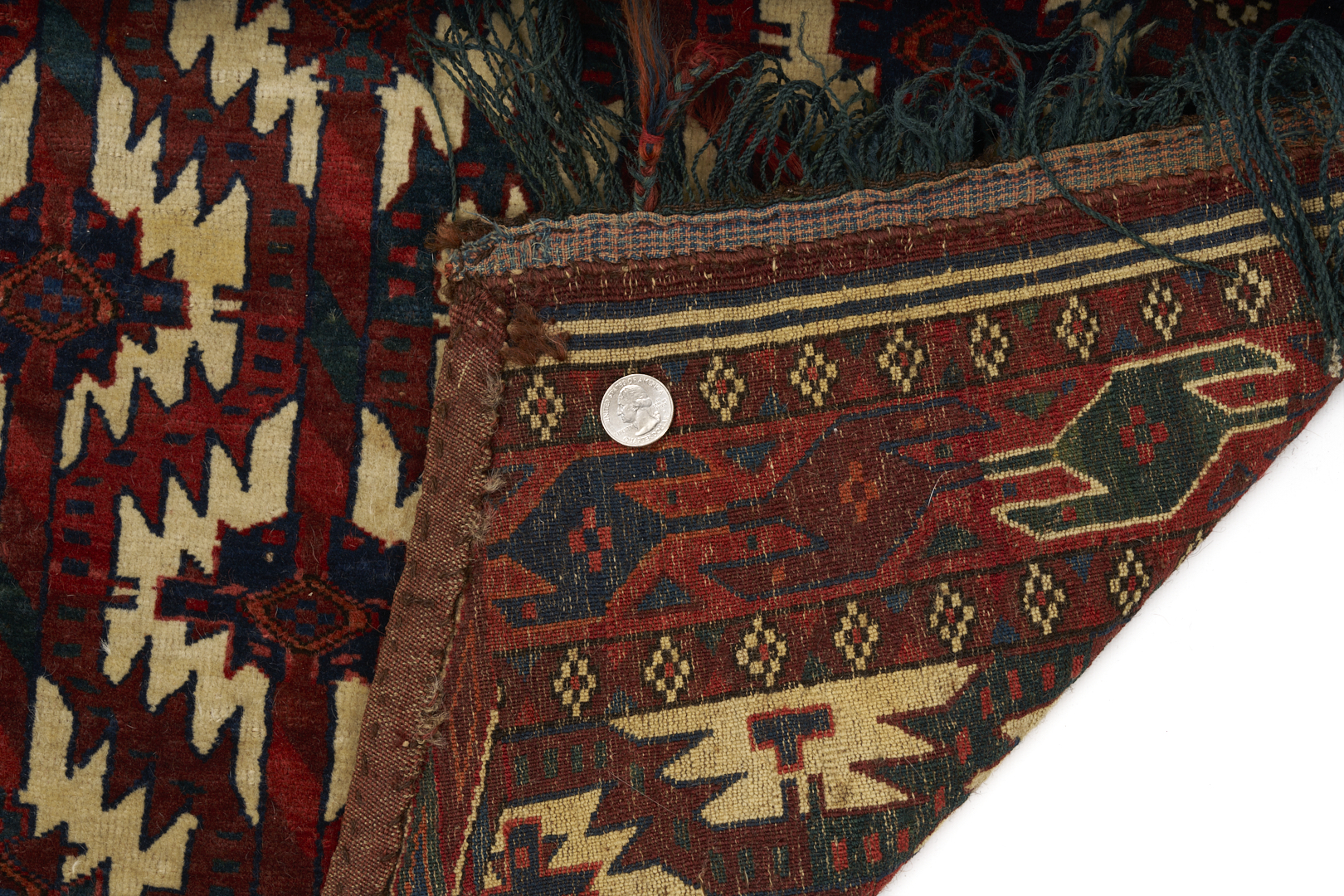 Lot 267: 2 Antique Turkmen Yomud Asmalyk Textiles