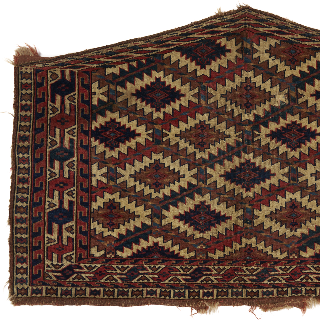 Lot 267: 2 Antique Turkmen Yomud Asmalyk Textiles