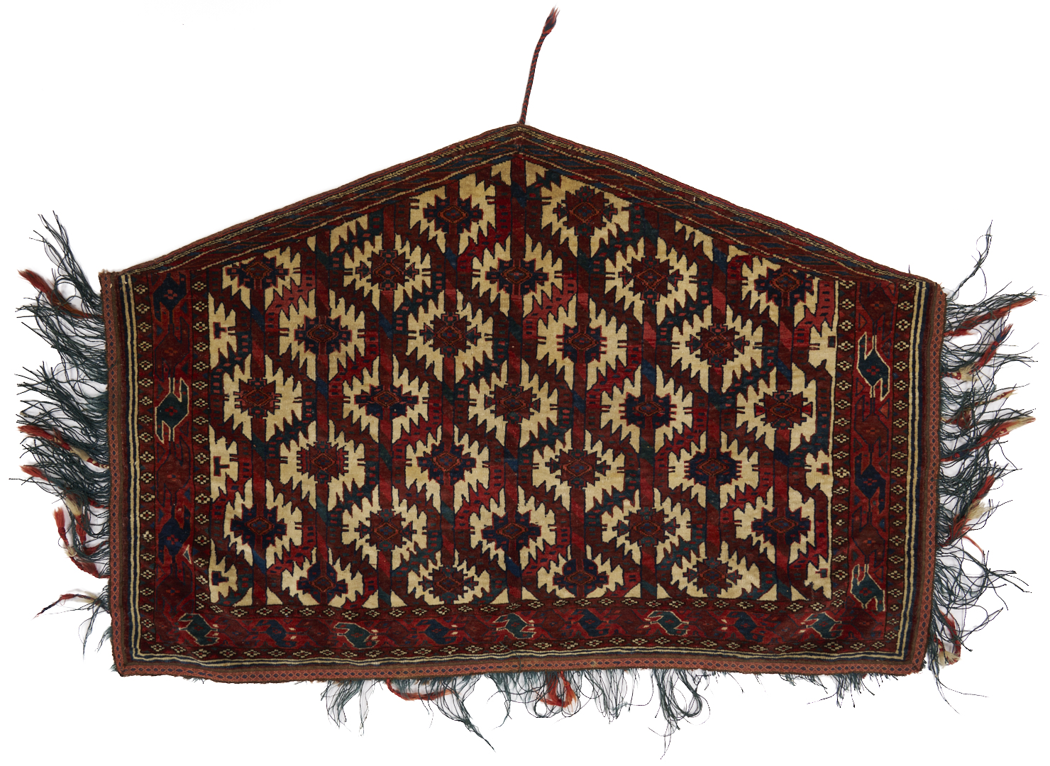 Lot 267: 2 Antique Turkmen Yomud Asmalyk Textiles