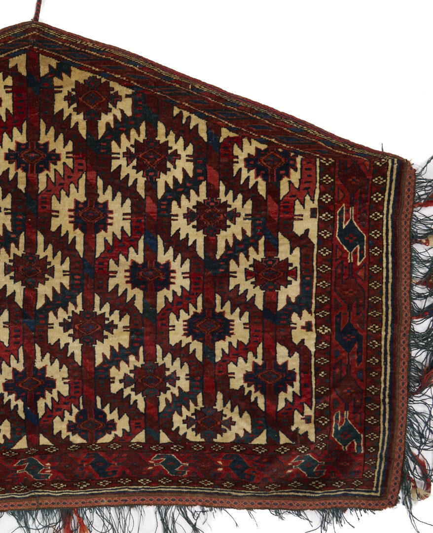 Lot 267: 2 Antique Turkmen Yomud Asmalyk Textiles