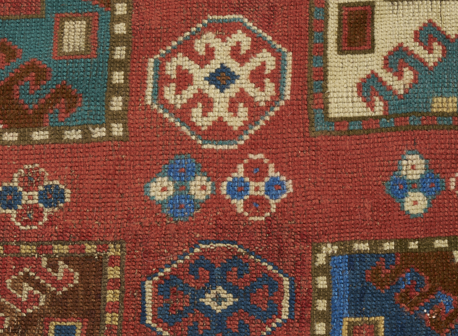 Lot 268: Antique Caucasian Kazak Area Rug, 5 x 7