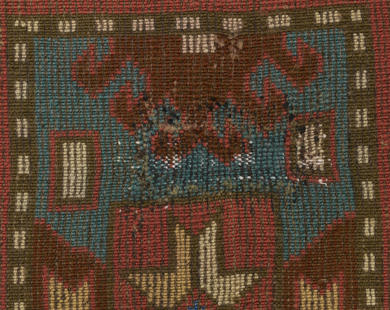 Lot 268: Antique Caucasian Kazak Area Rug, 5 x 7