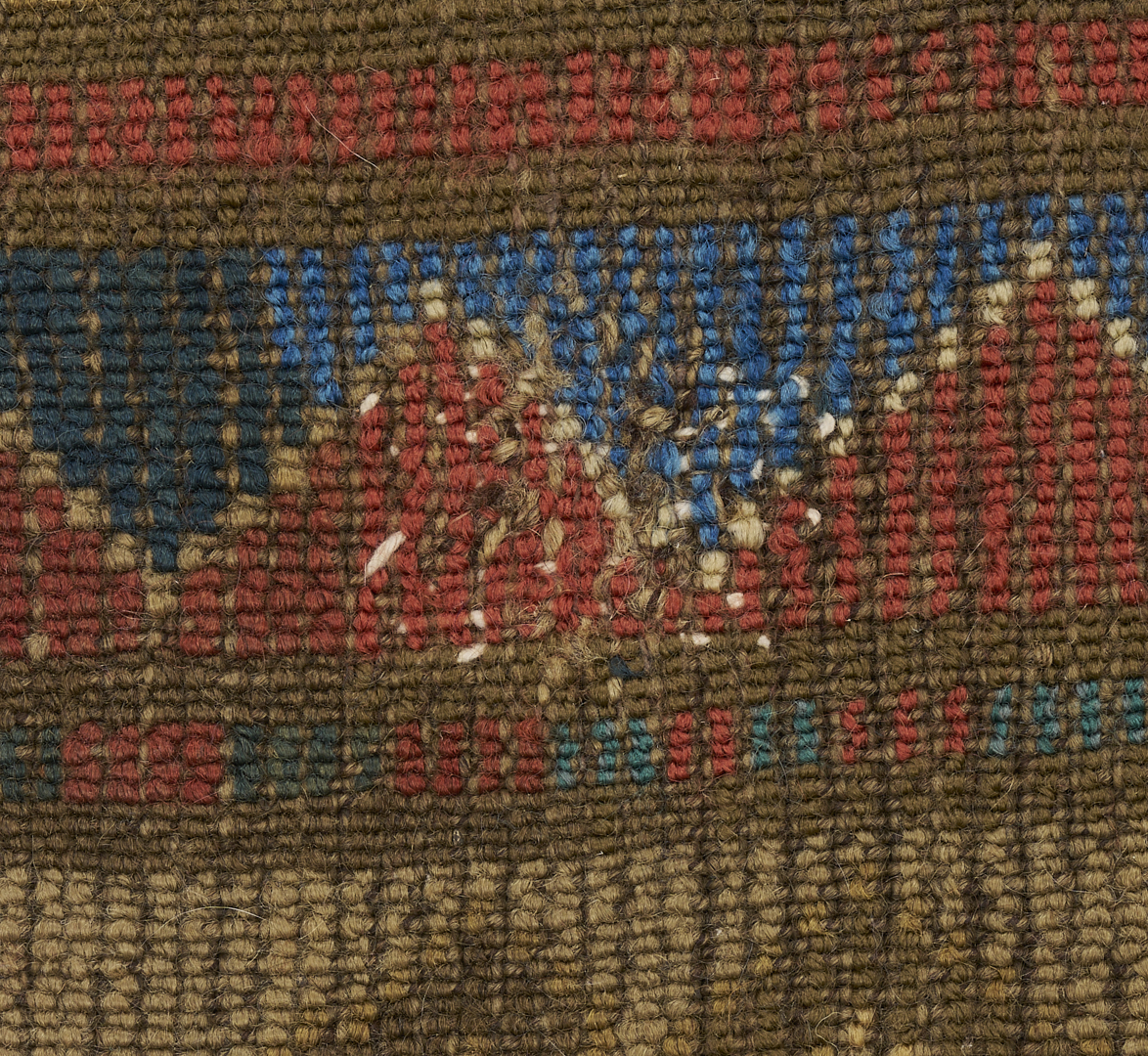 Lot 268: Antique Caucasian Kazak Area Rug, 5 x 7